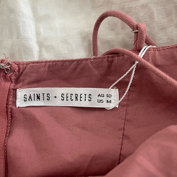 Saints and Secrets Augustine Pleated Detail Cut-Out Mini Dress - M - Picture 5 of 6